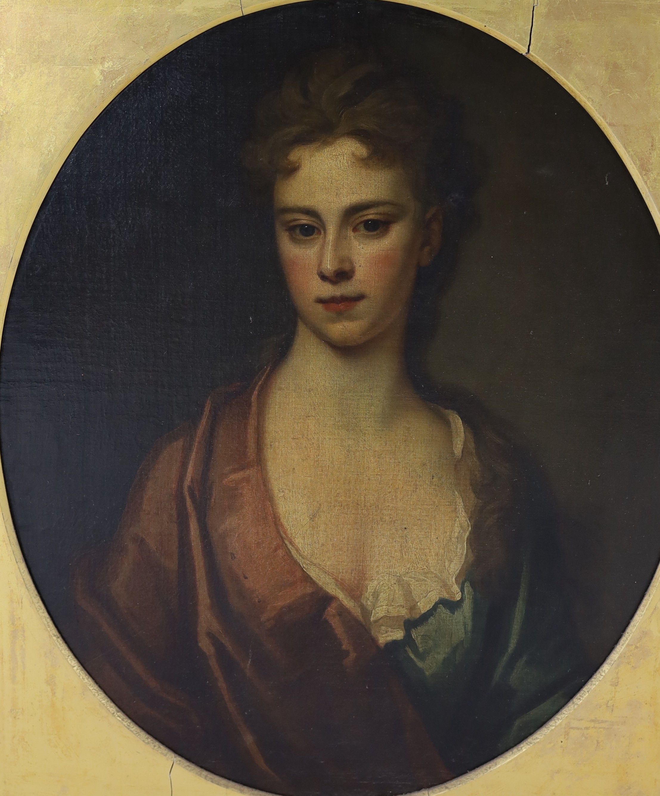 English School c.1760 , Portrait of a lady, oil on canvas, 72 x 59cm